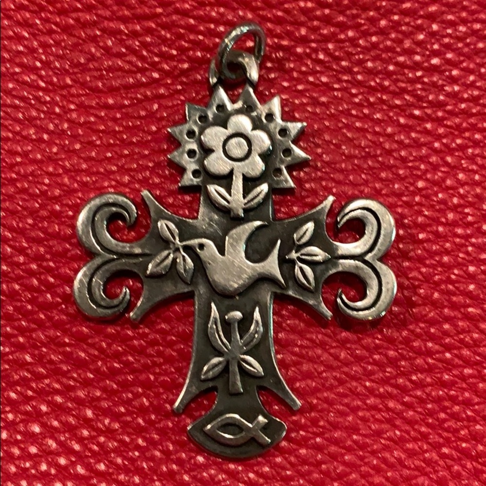 James Avery Primavera Cross Huge & Rare Sterling